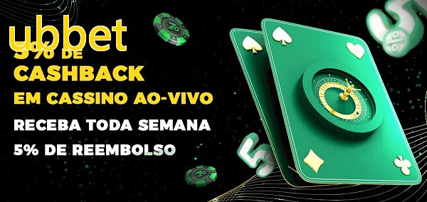 Promoções do cassino ao Vivo ubbet